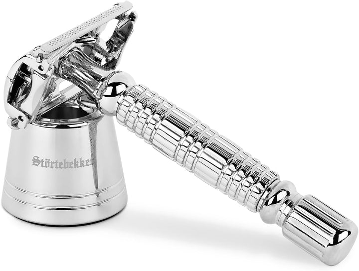 Störtebekker® Premium kleiner Rasierständer im Set mit Störtebekker Rasierhobel - hochwertiges Zubeh