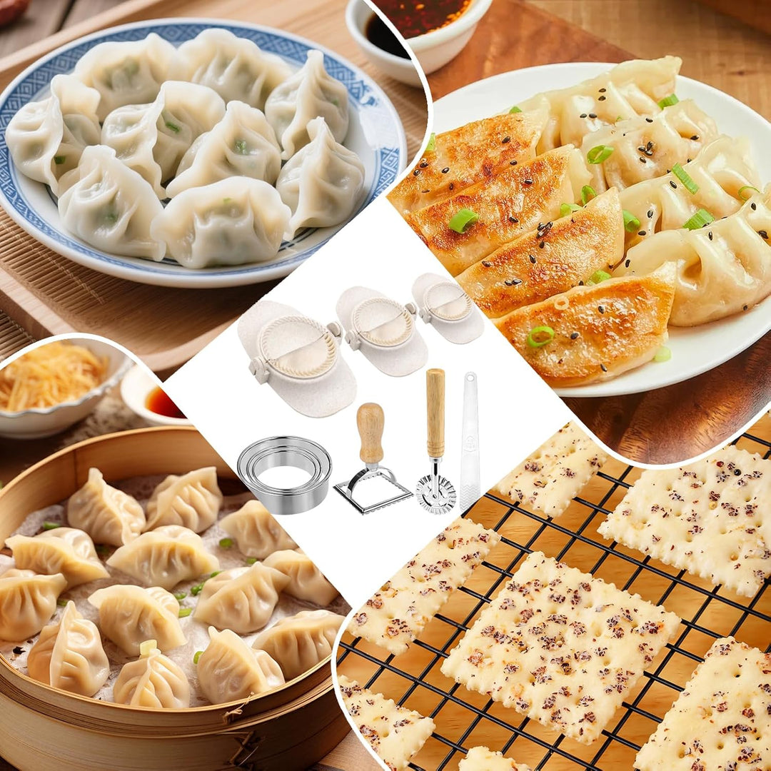 Dumpling Maker Set, 9-teilig Ravioli Former, Teigtaschenformer für Dumpling Ravioli Machen