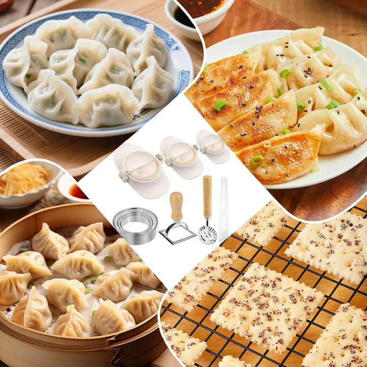 Dumpling Maker Set, 9-teilig Ravioli Former, Teigtaschenformer für Dumpling Ravioli Machen