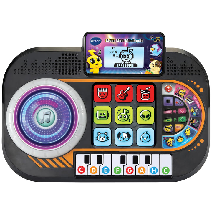 VTech Mein Mini-Mischpult – Interaktives DJ-Pult mit Lichteffekten, Klaviertasten und Turntable – Zu