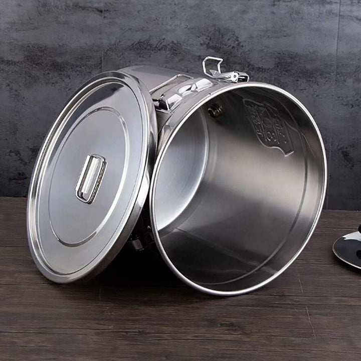 kangten Getreidebehälter, 6/12 L Edelstahl Mehlbehälter Kücheneimer mit Deckel Küche Aufbewahrungsei