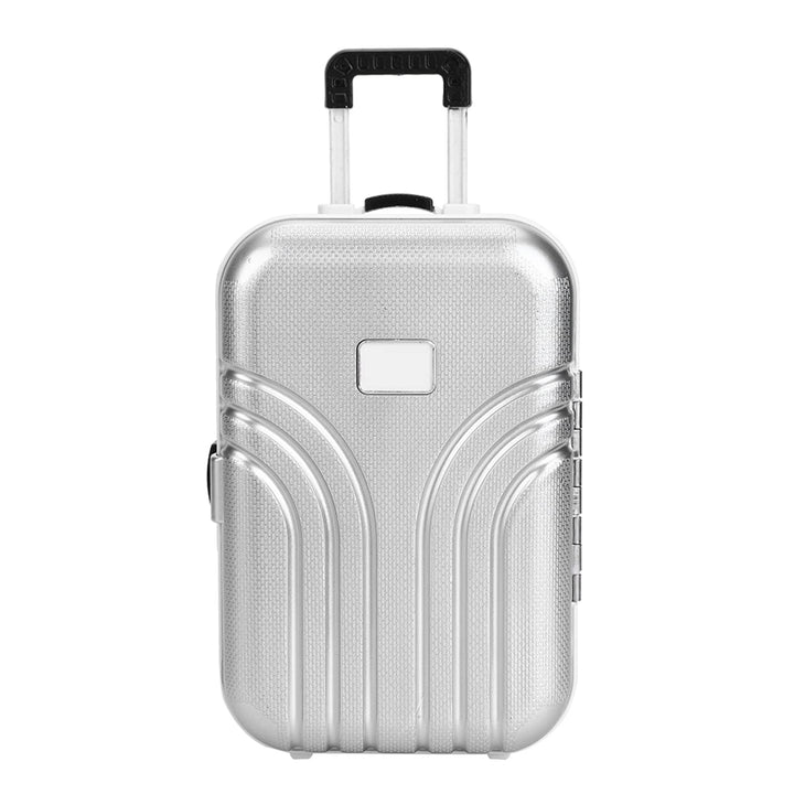 Wakects Reisekoffer für Puppen, Trolley in Mini-Grösse mit Rollkoffer, offen und geschlossen, silber