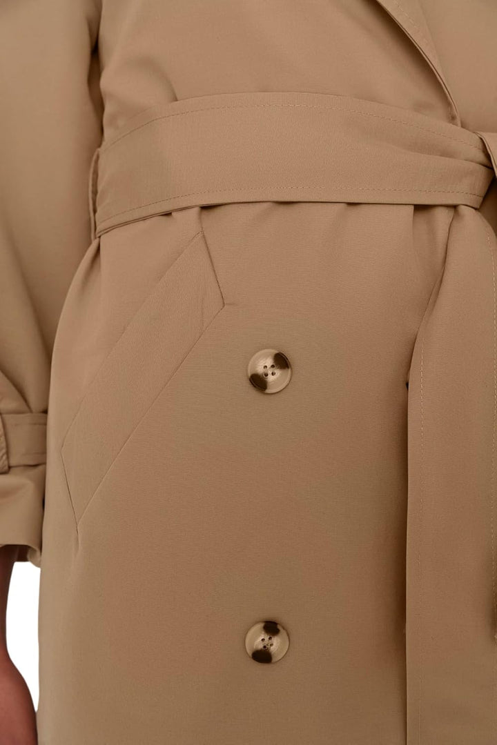 TRENDYOL Trench Coat - Brown - Regular 32 Nerz, 32 Nerz