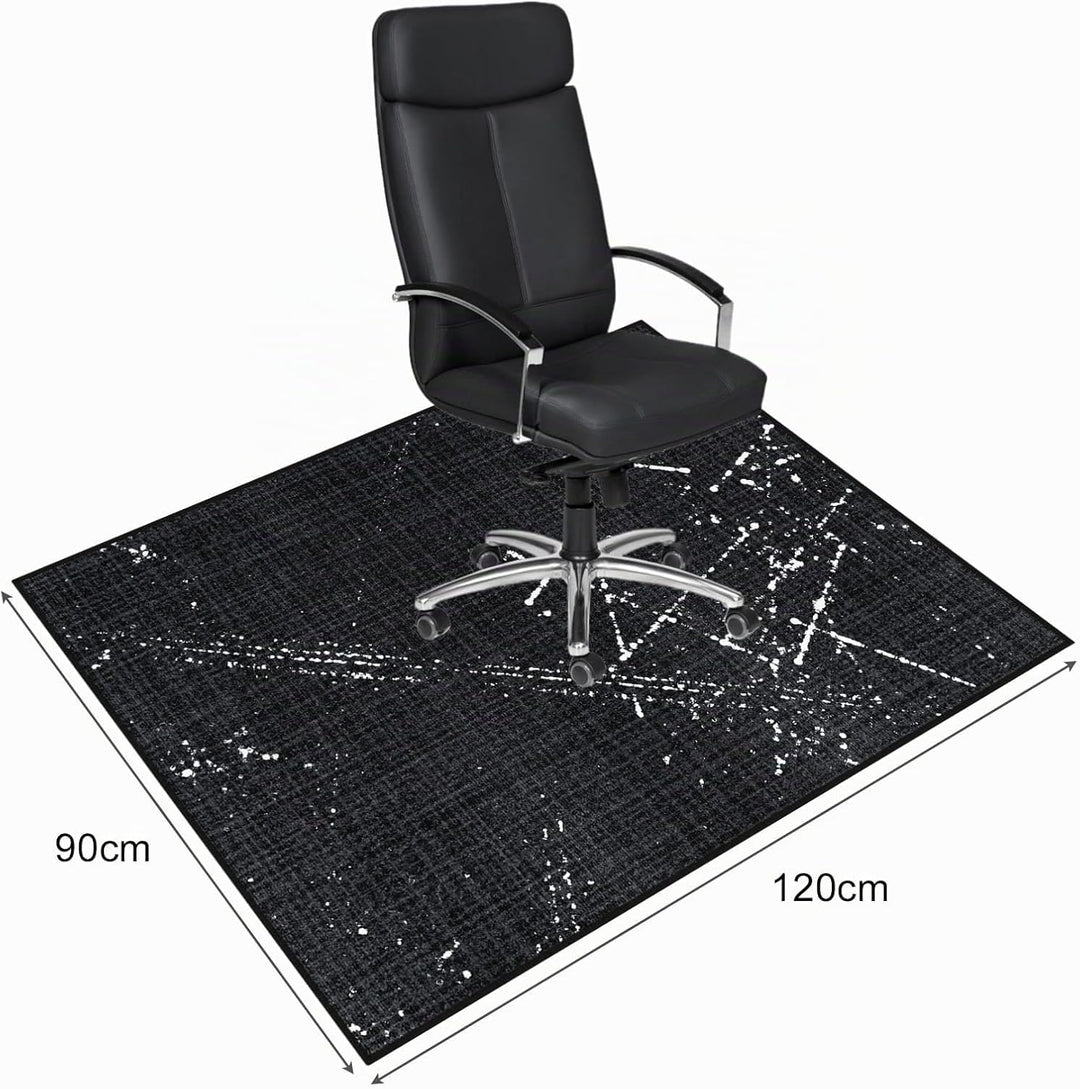 Bodenschutzmatte Bürostuhl 90X120 cm - Luxuriöse Bedruckter Stoff Bürostuhl Unterlage für Parkett un