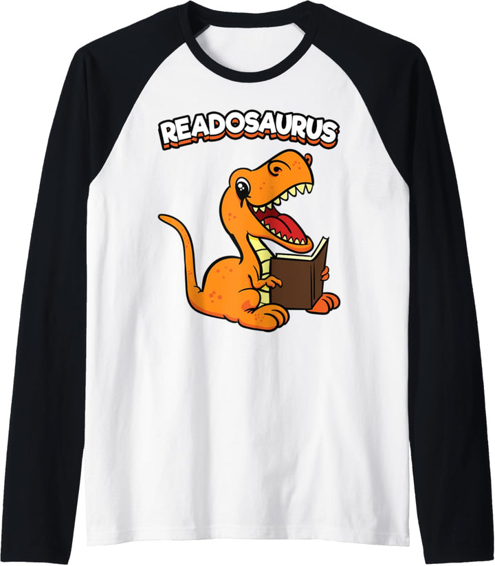 Readosaurus Dinosaurier Lesebücher Dino Read Bücherwurm Raglan