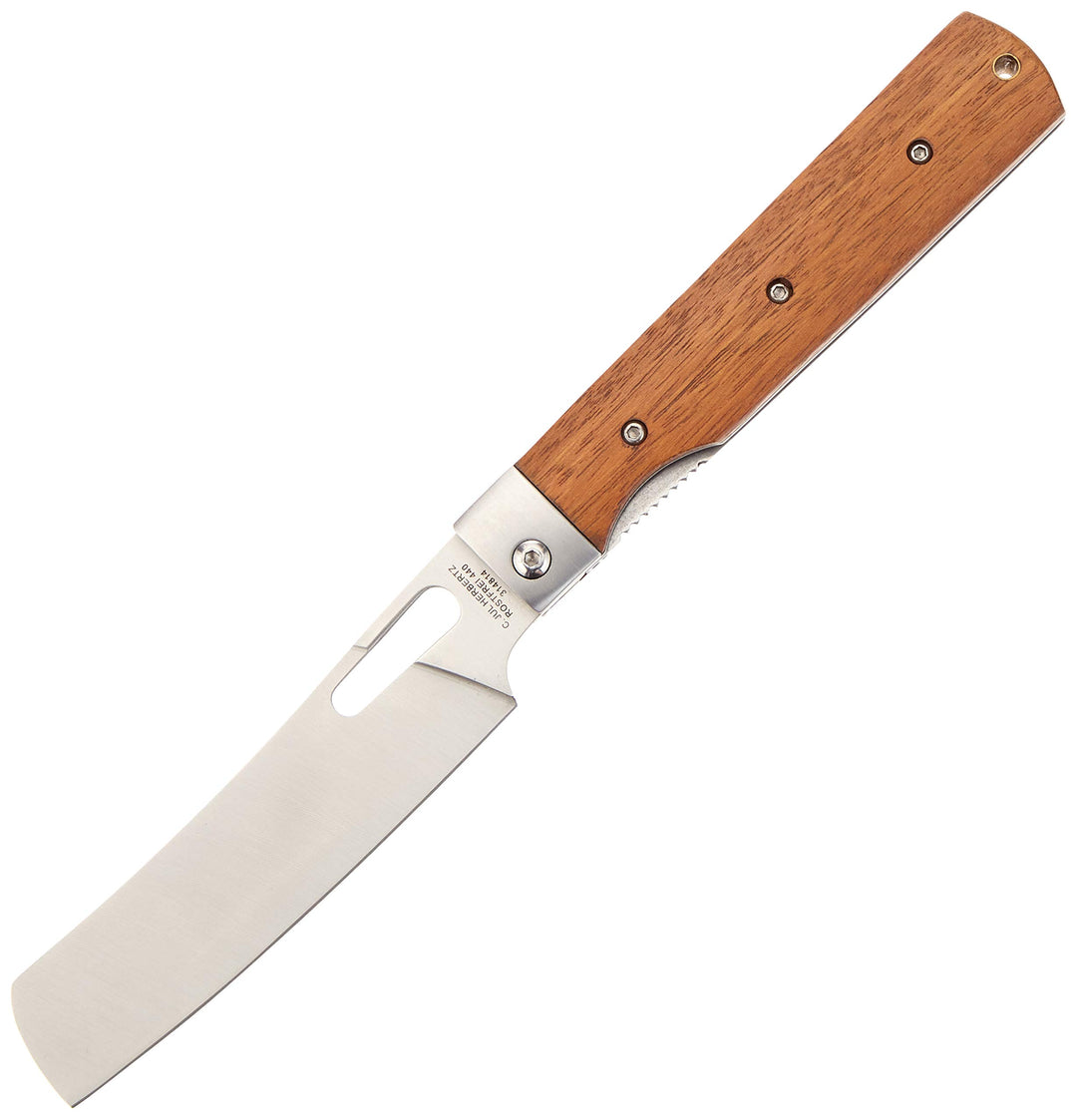 Herbertz Camping-Kochmesser, 12 cm, Stahl, Holz, Faltmesser, Outdoor, Unisex Grau 12 cm, Grau 12 cm