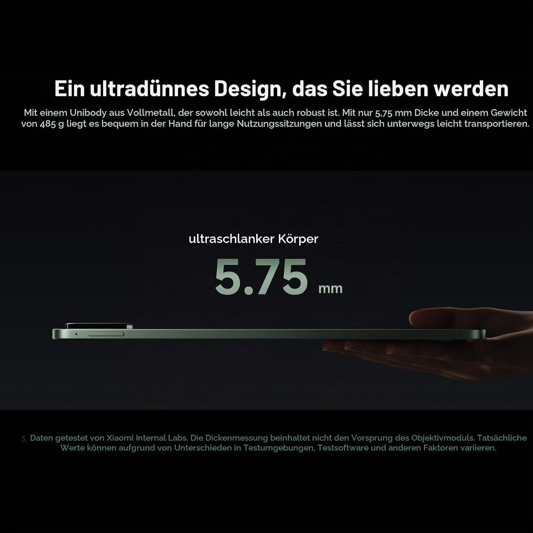 XIAOMI Pad 8 8 GB/128 GB, WiFi 7, 11,2" 3,2K Tablet, Dolby Atmos Sound, Snapdragon 870 Prozessor, 92