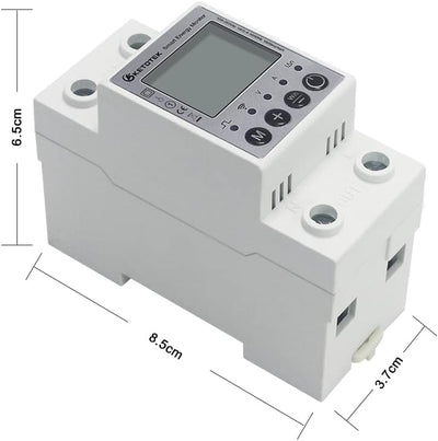 KETOTEK Smart 1 Phasig Stromzähler Hutschiene Digitale LCD Energiezähler KWh Zähler WLAN Fernbedienu