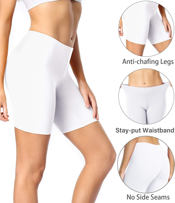 wirarpa Radlerhose Damen Kurz Baumwolle Boxershorts Unter Kleid Rock Unterhosen mit Bein Anti Scheue