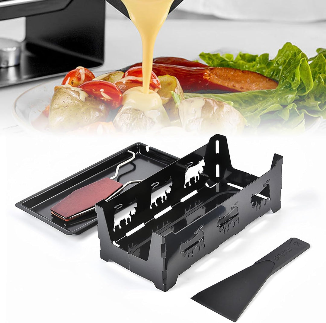 Tragbare Mini Käse Raclette Set, Tragbare Raclette, Antihaft Käse Griller Set, mit Praktischem Spach