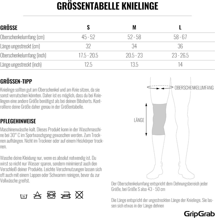 GripGrab Classic Fahrrad Knielinge Rutschfeste Warme Thermo Radsport Rennrad Gravel MTB Kniewärmer C