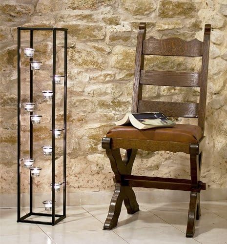 DanDiBo Lichtsäule Teelichthalter 100 cm Teelicht Ständer für 12 Teelichter 93004 Kerzenhalter