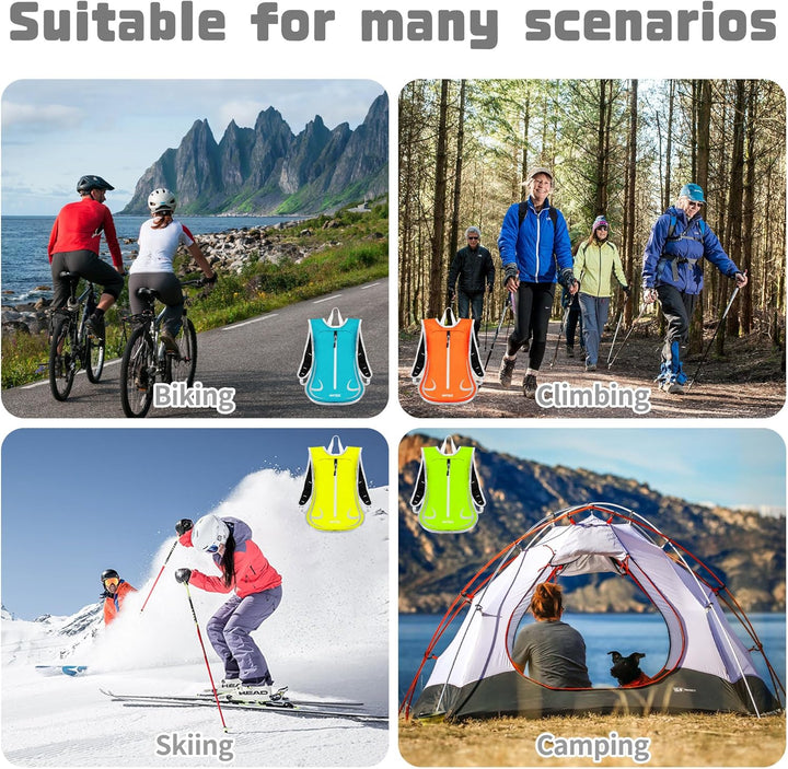 ONTYZZ Fahrradrucksack Damen Männer Kleiner Sportrucksack 15L Wanderrucksack Ultraleicht Rucksack Ra