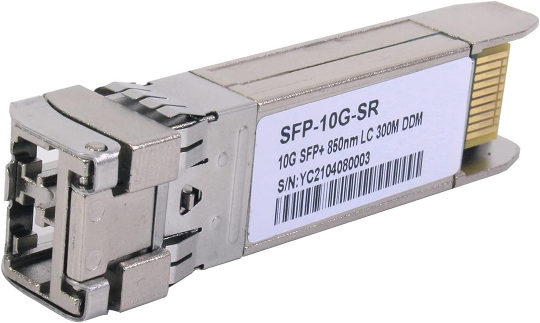 4 Stück 10G Sfp LC MMF300m 10GBase-SR SFP+ Transceiver, 10G 850nm MMF, bis zu 300 Meter, Kompatibel