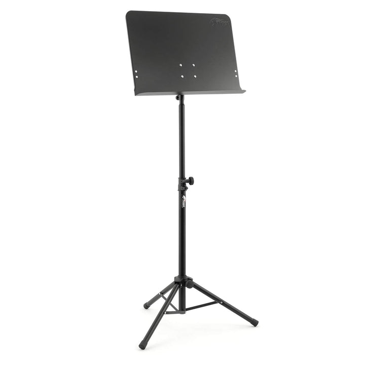 TIGER MUS14-BK Teleskop-Notenständer - Orchester, Schulen, Sänger und Solo-Musiker- Schwarz Schwarz