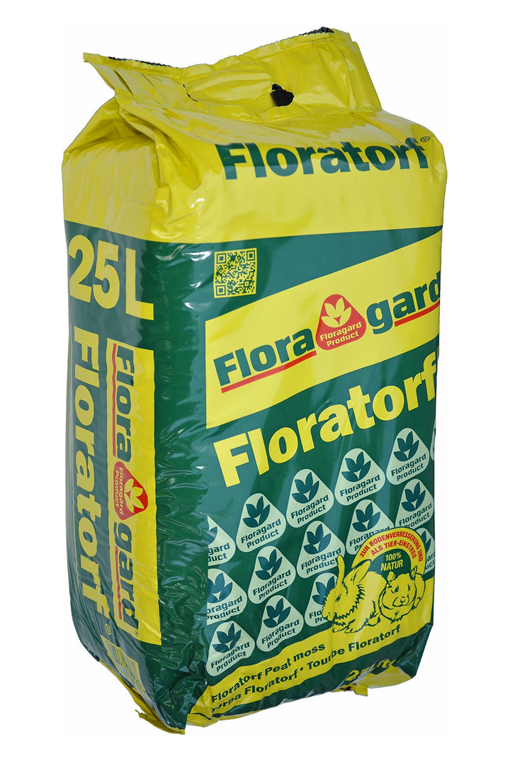 Floragard Flora natürlicher Torf - 25 L - Einstreu für Kleintiere und Nager - Heimtierstreu für Käfi
