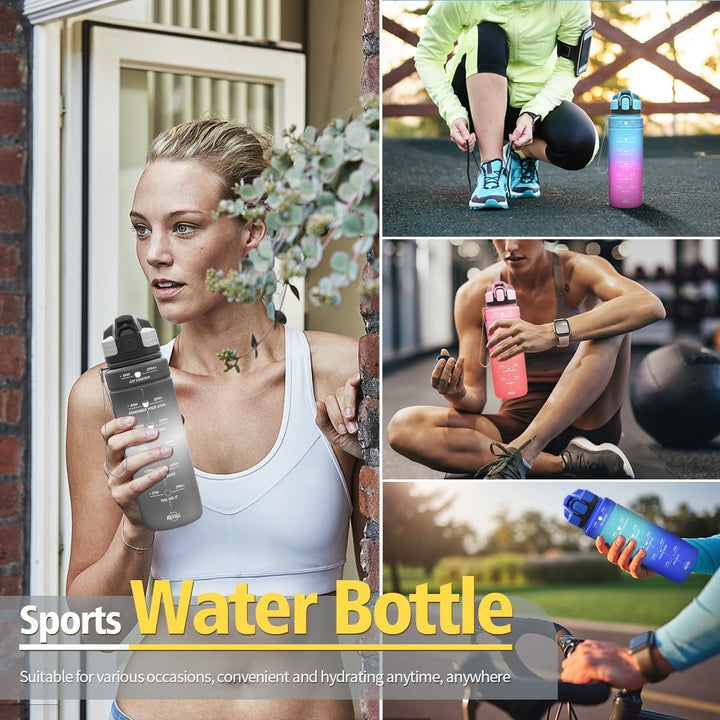 Niggeey Sport Trinkflasche 500ml, 700ml, 1L, 1,5L Trinkflasche Kinder Auslaufsicher, BPA-frei Tritan