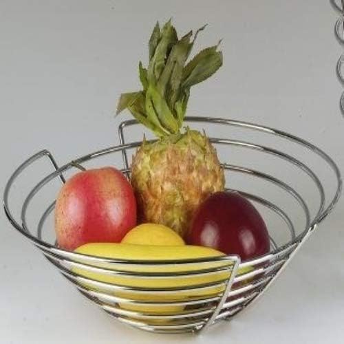 blomus -WIRES- Stilvoller Korb aus Stahlgeflecht, Durchmesser 30 cm, vielseitiges Wohnaccessoire für