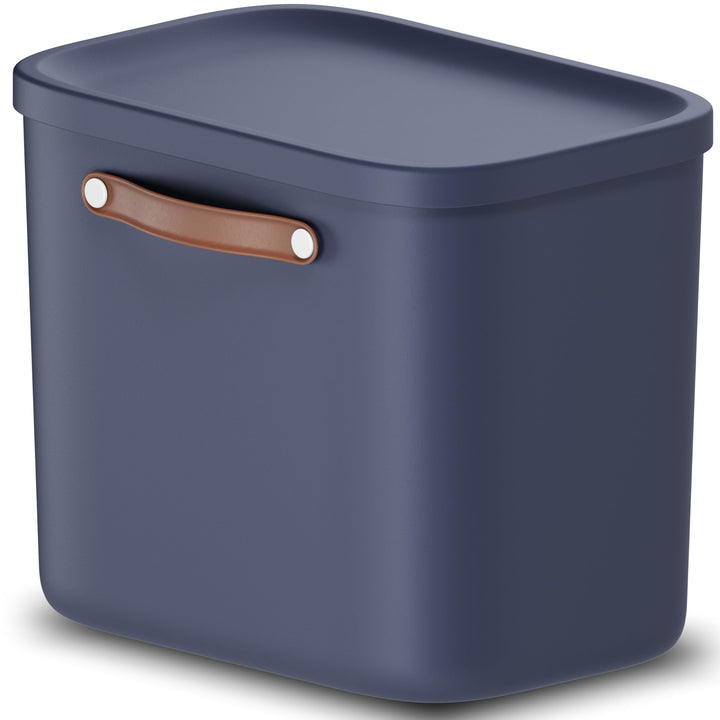 Rotho Maloja Aufbewahrungsbox 25 l, Kunststoff, blau, 25 (39.5 x 26.5 x 34.0 cm) 25 l Blau, 25 l Bla