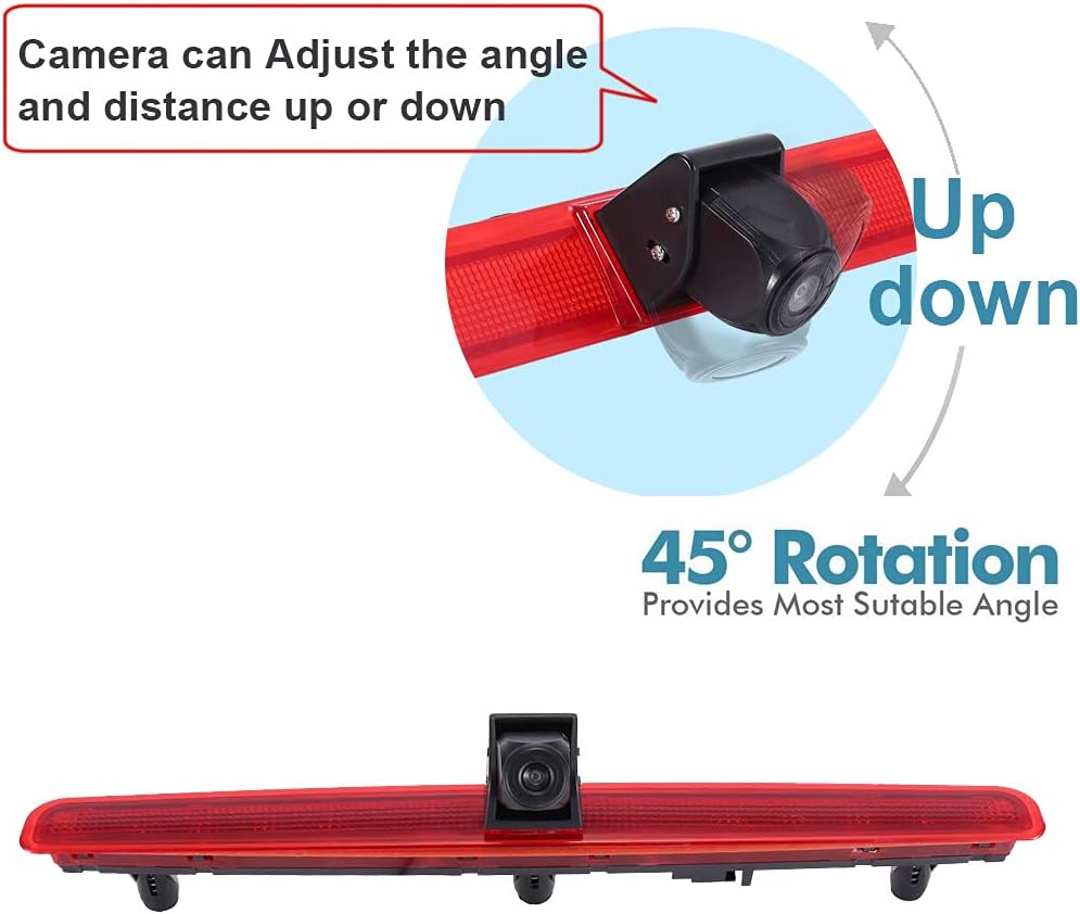 Auto Drittes Dach Original-Bremslicht-Rückfahrkamera, Ersatz für VW T5 Bus Transporter Multivan Cara