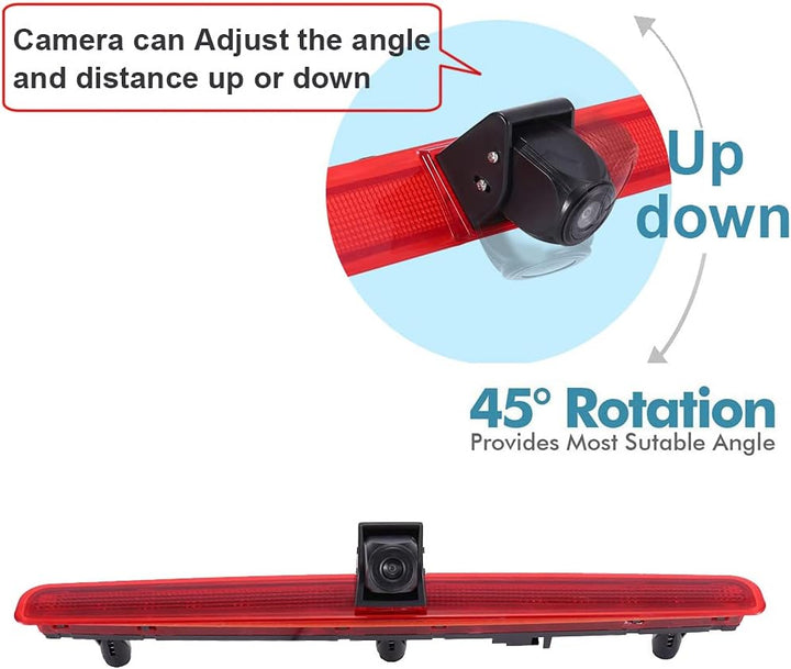 Auto Drittes Dach Original-Bremslicht-Rückfahrkamera, Ersatz für VW T5 Bus Transporter Multivan Cara