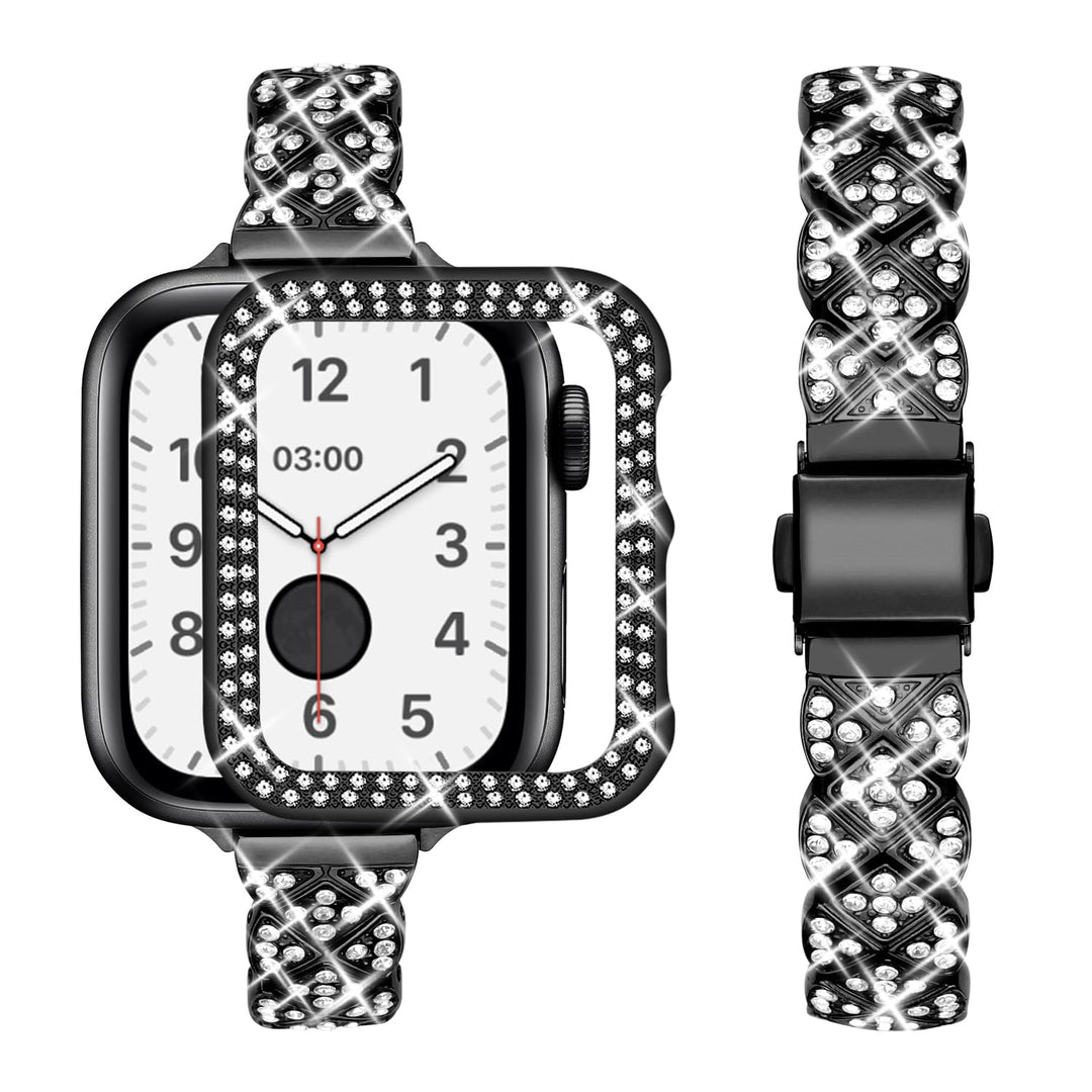 wutwuk Apple Watch SE Armband 44mm Damen Kompatibel mit Armband Apple Watch SE 44mm mit Glitzeriger