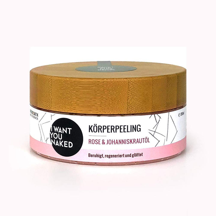BALANCE SCRUB Körperpeeling Rose & Johanniskraut Öl|Sinnlich verwöhnend und beruhigend. Für zarte un