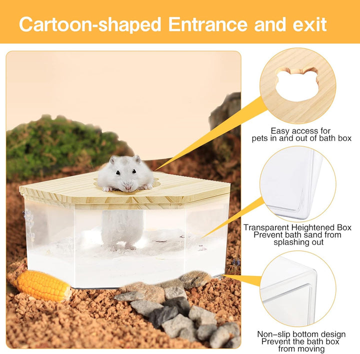Haustier Hamster Badezimmer, Sandbad Container Toilette Transparente Acryl Hamster Badebox, Hamster