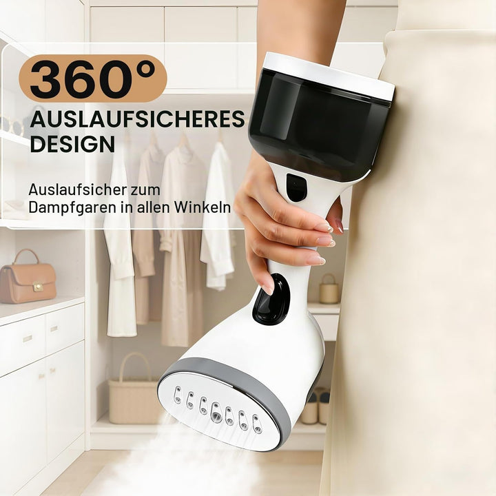 Cadrim Steamer Dampfglätter 1600W, 250ml Wassertank Tragbarer Dampfbügler mit 3 Dampfstufen, Steamer