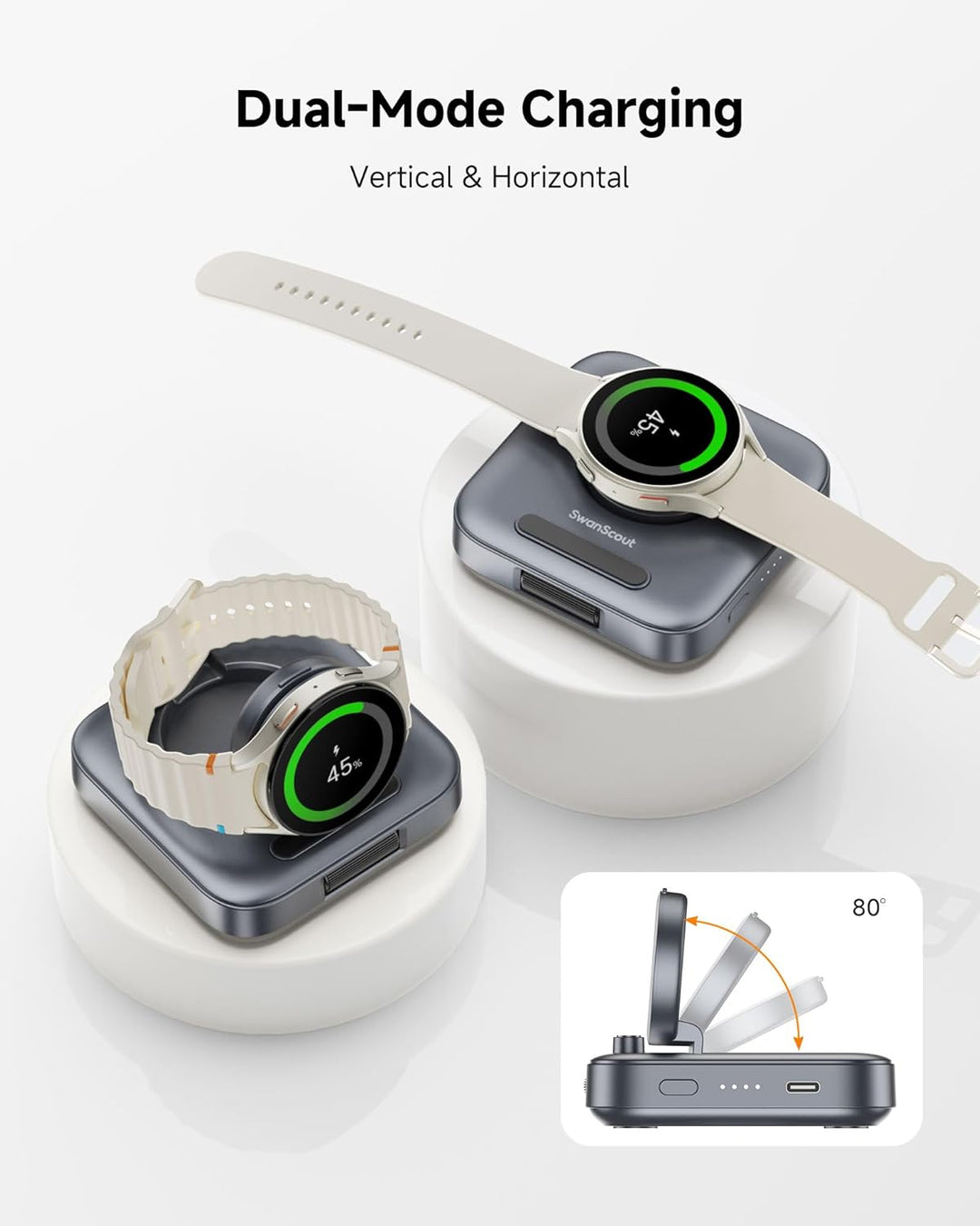 Tragbares Ladegerät für Samsung Galaxy Watch 8/8 Classic/7/Ultra/FE/6/6 Classic/5/5 Pro/4/4 Classic/