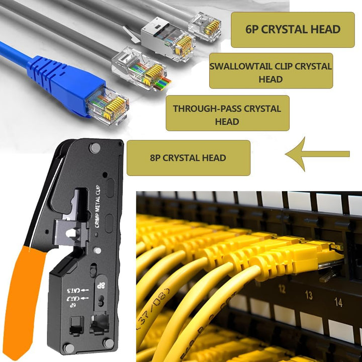MAYLINE RJ11 RJ45 Cat5 Cat6 Netzwerkkabelprüfgeräte Reparaturwerkzeuge Abisolierschneider, Crimpen d