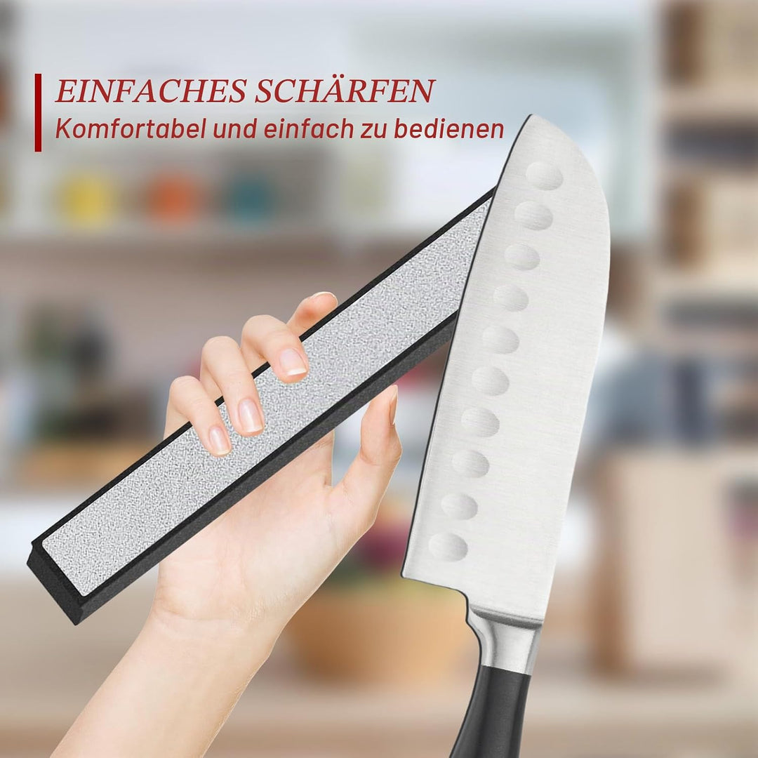 Schleifstein Set,6 Stück Diamant Abziehstein Mit Messerschärfwinkel-Einsteller,Messerschärfer-Stein,