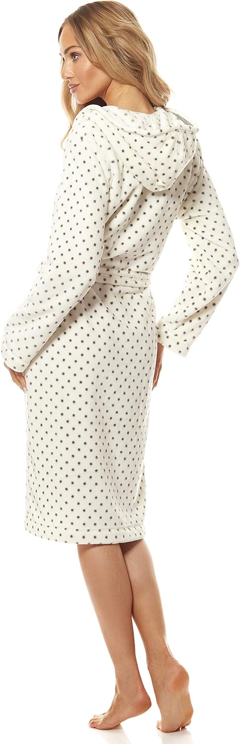 L&L - 9156 Long Luxury Toweling Damen Weicher Langarm Bademantel. Extrem Leicht. Hausmantel mit Reis