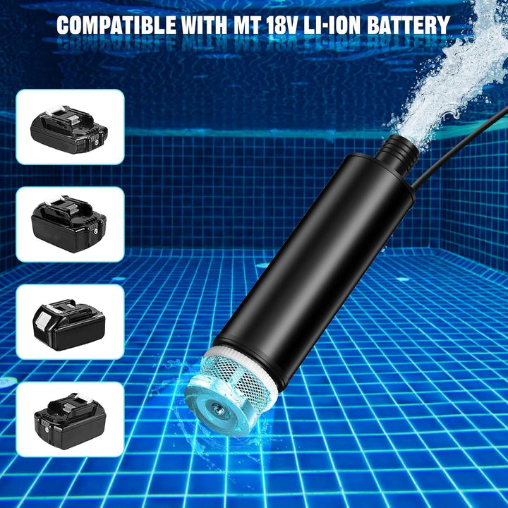 für Makita 18V Wasserpumpe – 120W Kabellose Wassertransferpumpe, 500 GPH Mini-Pumpe für Pool, Garten