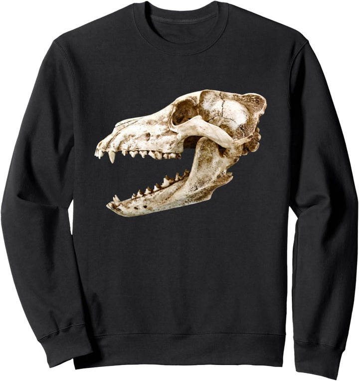 Wolf-Schädel-Knochen Sweatshirt