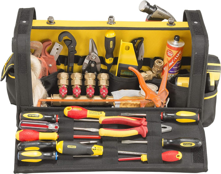 Stanley FatMax Installateur-Werkzeugtasche (52x28x31cm, doppelseitige Öffnungsmöglichkeit, ergonomis
