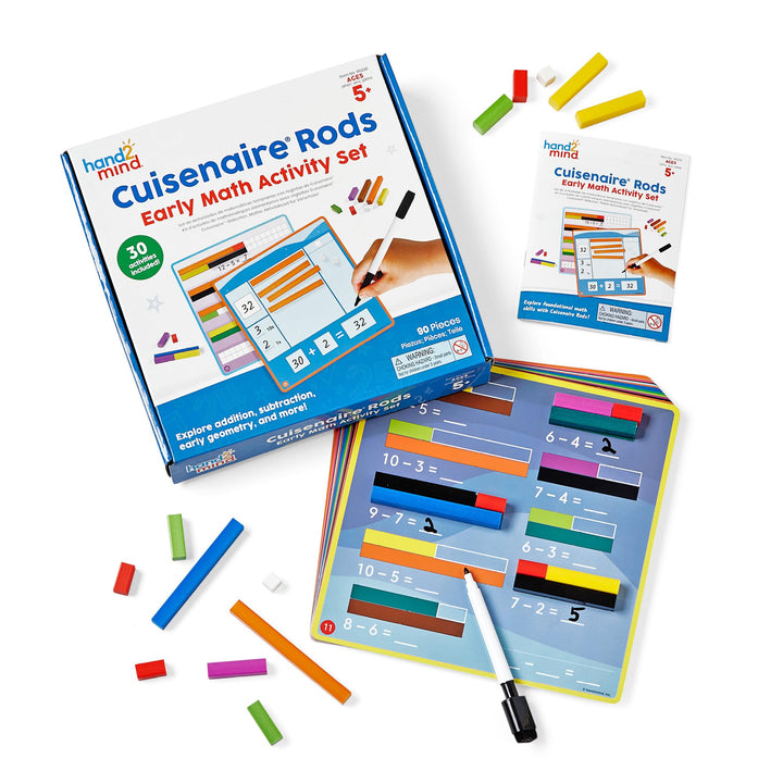 Cuisenaire-Stäbe Mathe-Set, Alter ab 5 Jahren, Vorschulniveau, Zahlen-Stäbe, Platzwerte, Materialien
