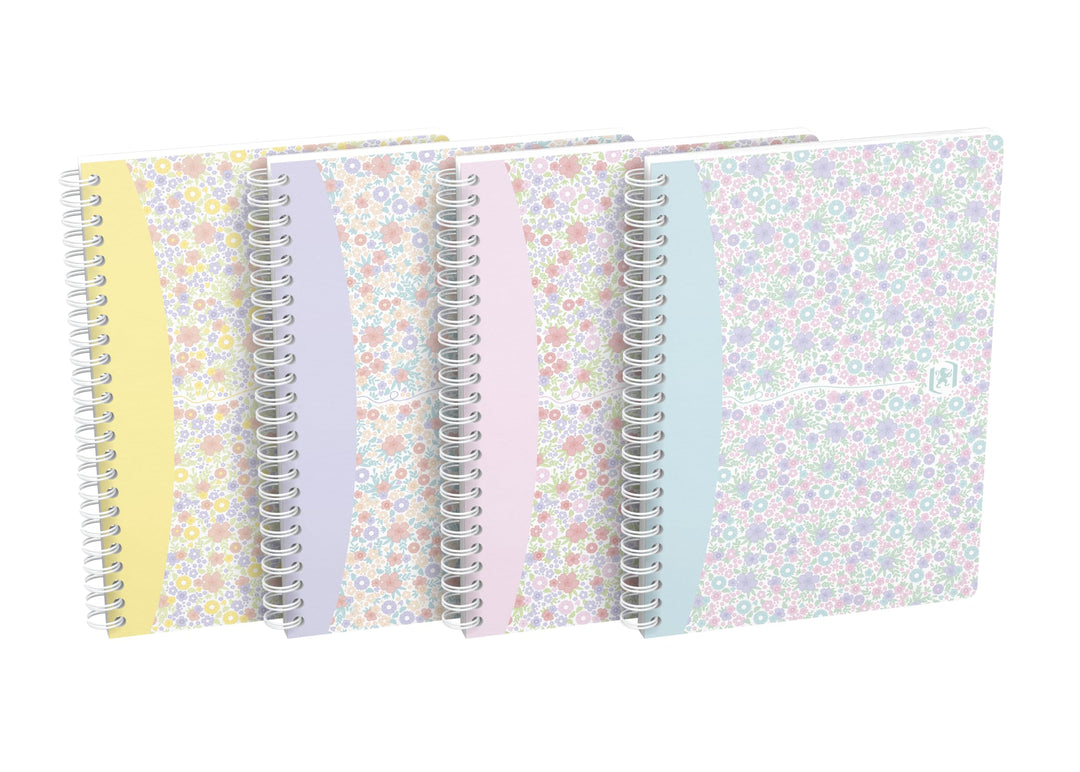 Oxford Hardcover Spiralbuch, 5er Pack, DIN A5, liniert, 3 Designs sortiert, liniert