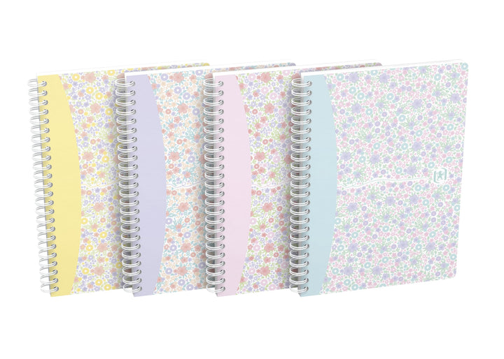 Oxford Hardcover Spiralbuch, 5er Pack, DIN A5, liniert, 3 Designs sortiert, liniert