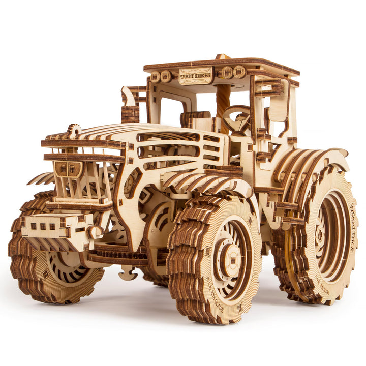 Wood Trick Modell eines mechanischen Traktors aus Holz für Erwachsene und Kinder - Detailliert und r