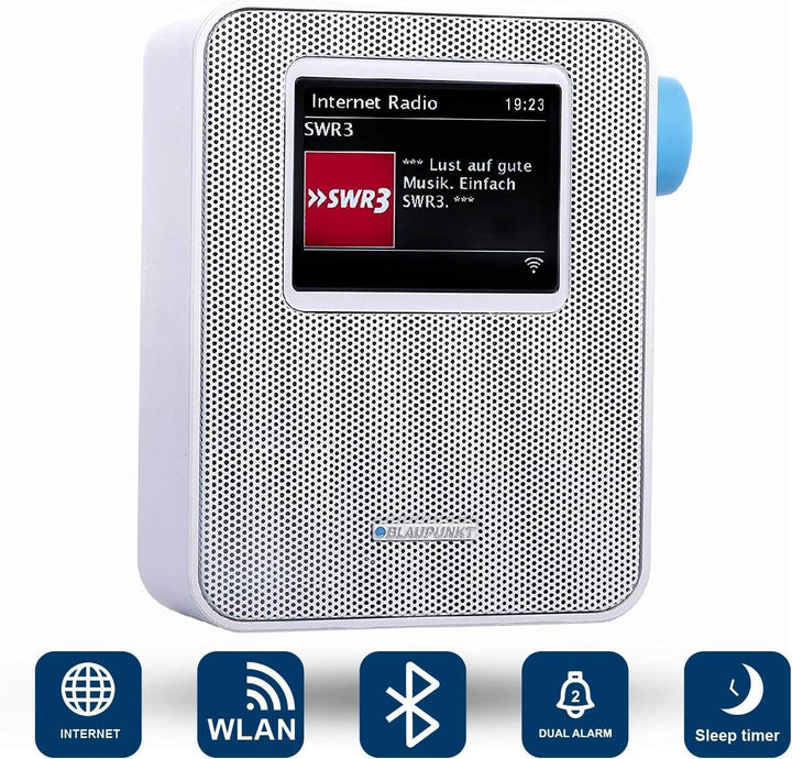 BLAUPUNKT PIB 100 Steckdosen Internetradio, WLAN Empfang, grosses Farb-Display, Steckdose Digital Ra