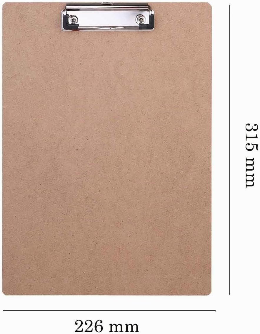 (10 Stück) Klemmbrett A4 Holz, Schreibbrett Pad Halter Clipboard Klemmbretter A4 Zwischenablage Schr