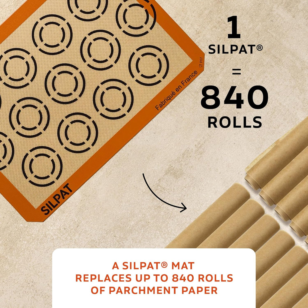 Silpat The Original Perfect Cookie Antihaft-Silikon-Backmatte, 29 x 41 cm, 18 Cookies