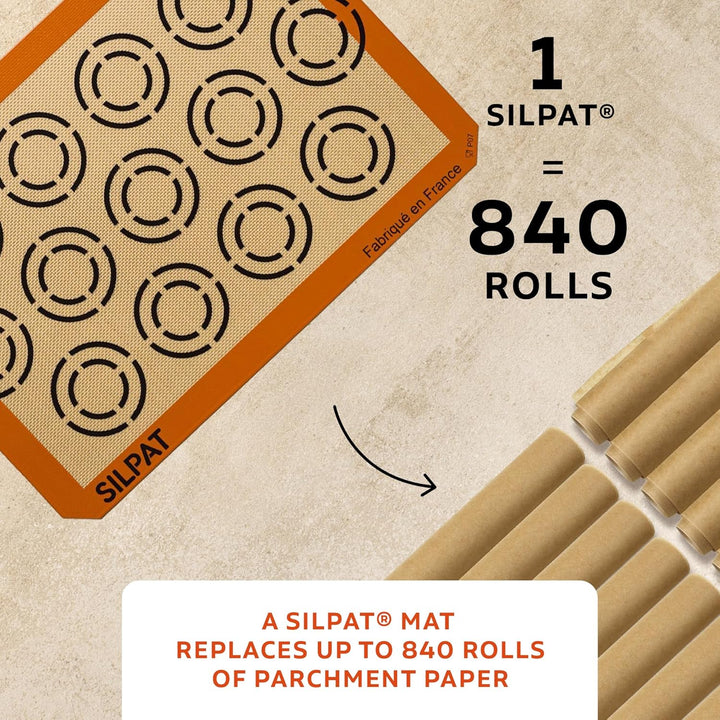 Silpat The Original Perfect Cookie Antihaft-Silikon-Backmatte, 29 x 41 cm, 18 Cookies