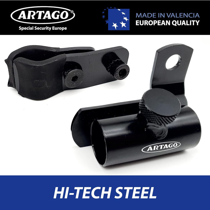 Artago K502 Universal Bügelschloss Halterung (Metall) an Rohren oder Schrauben für Fahrrad und Motor
