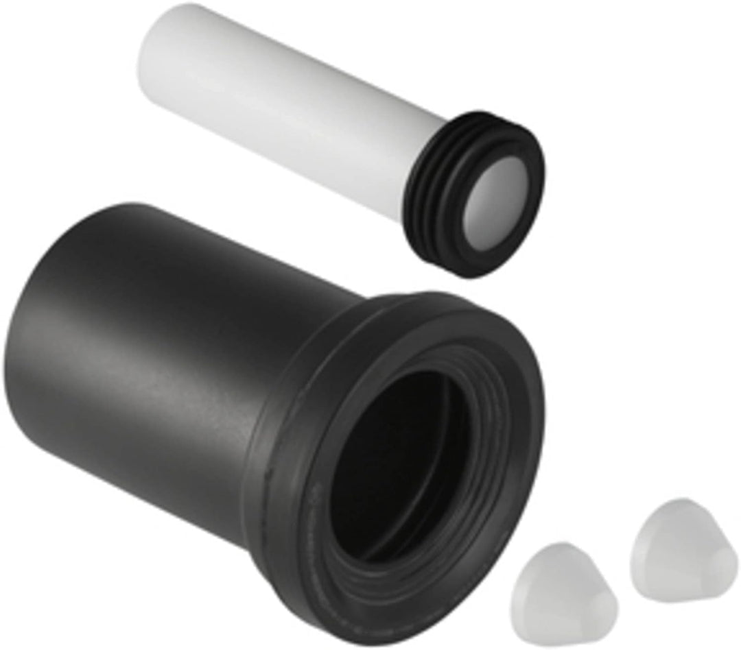Geberit 152.426.46.1 Anschlussset für Wand-WC PE d90 / 110, 180mm mit Deckkappen &amp; Sanit 16.002.00.0