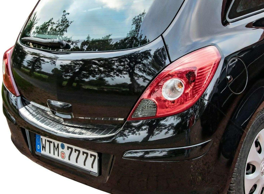 Recambo CT-LKS-1763 LADEKANTENSCHUTZ Edelstahl POLIERT für OPEL Corsa D | 2006-2014 | mit ABKANTUNG,