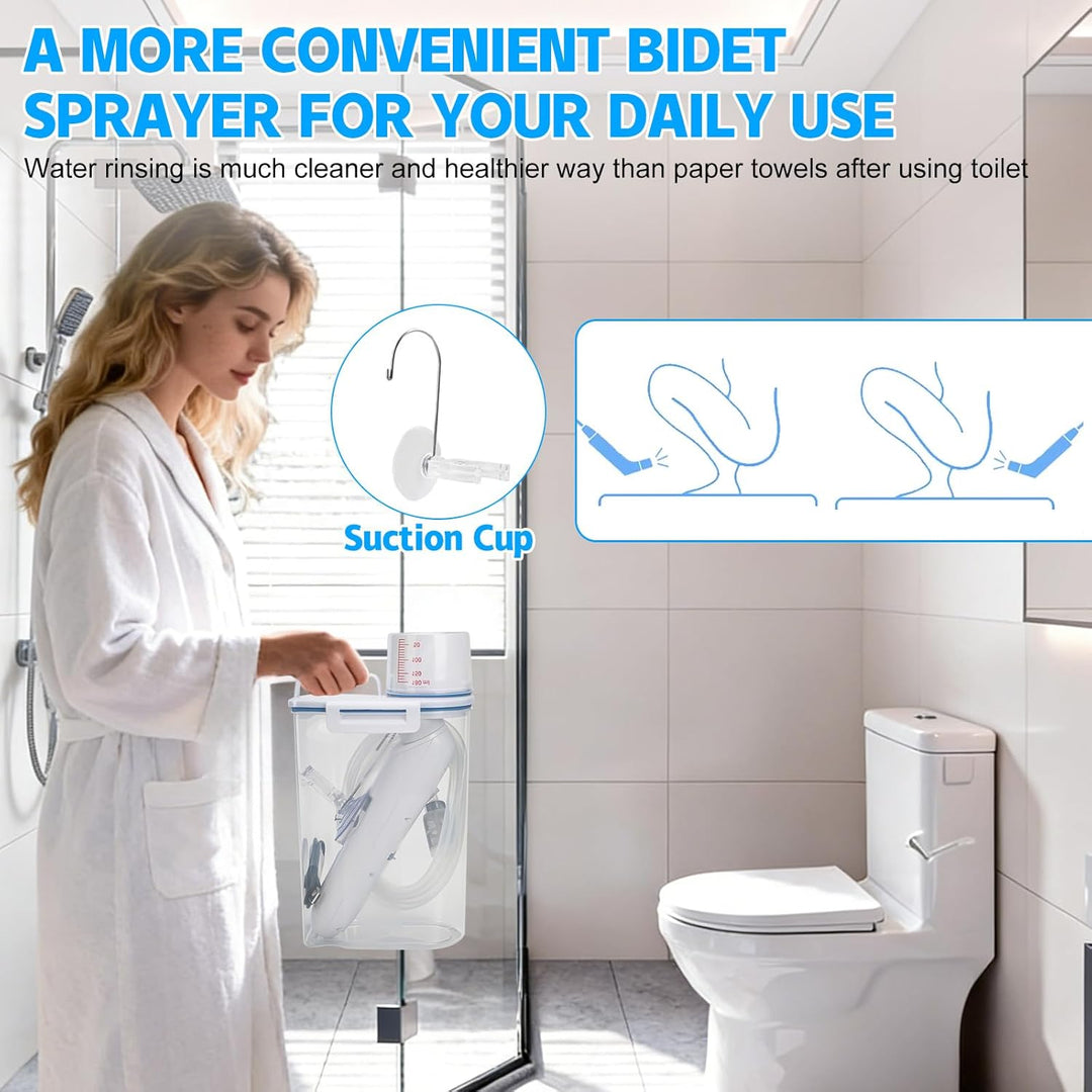 Bidet Po Dusche, Portable Travel Bidet Elektrisches, Peri Bottle mit 2.5 L Wassertank füR Intimdusch