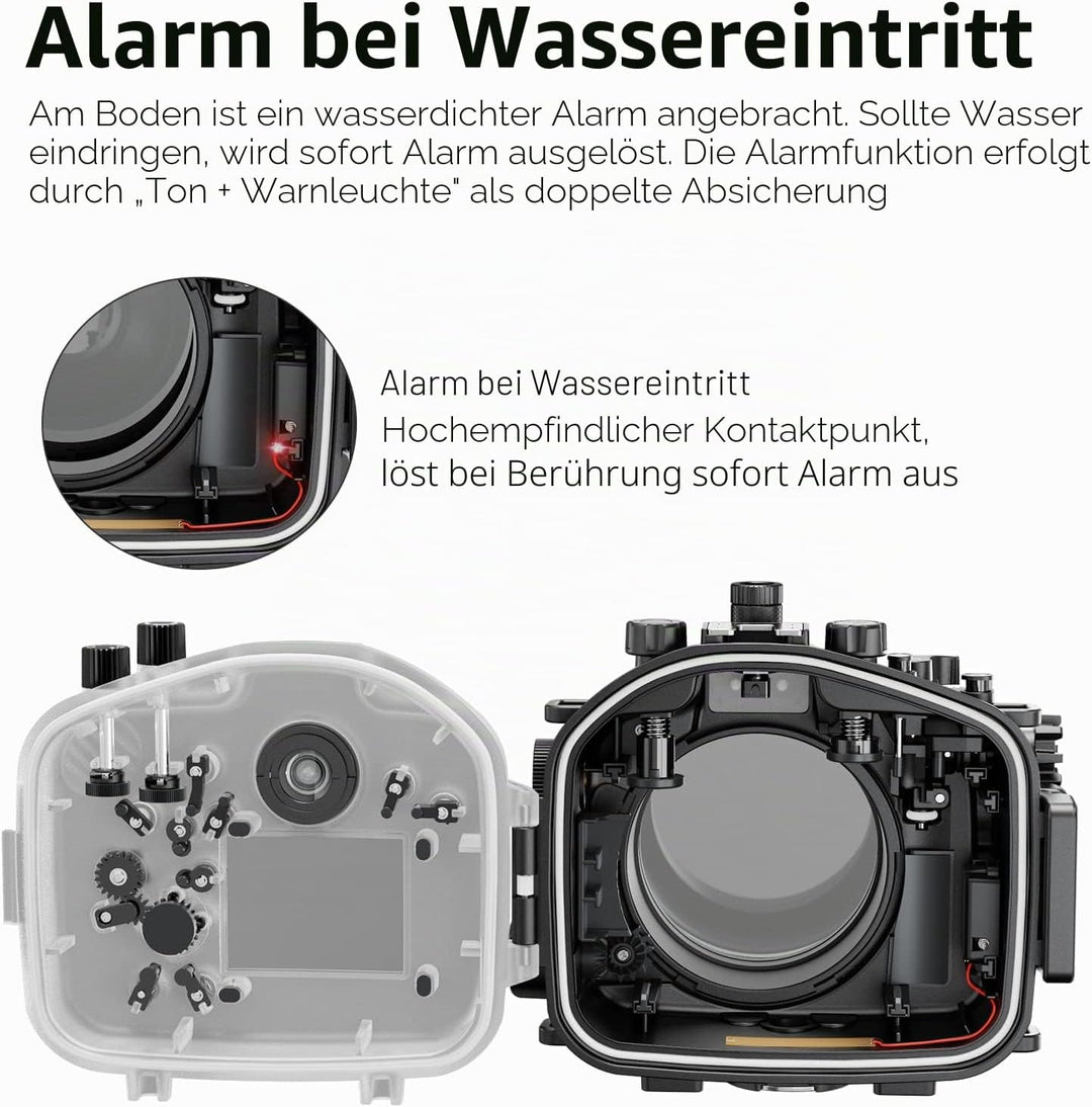 130 Feet/40 Meter Unterwasser Kamera Gehäuse wasserdichtes Gehäuse für Sony A7R III Sony A7-III, Son