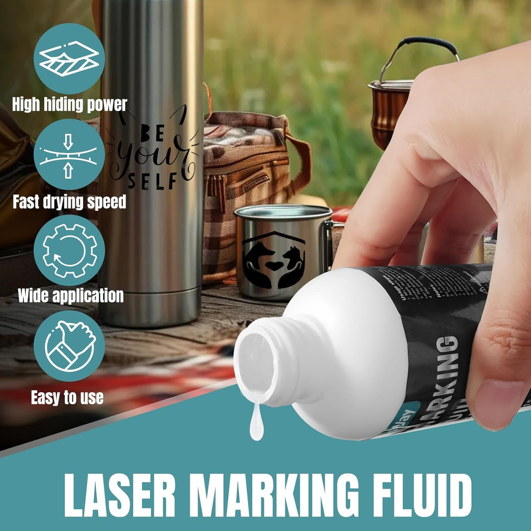 Lasermarkierungsflüssigkeit, Lasermarkierungspuder, Laser Markierungsspray, Laser Marking Fluid, Sch